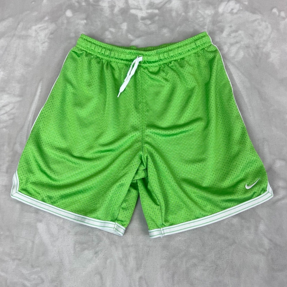 Vintage Y2K Nike Shorts Womens XS Green Mesh Basketball Running Sporty Baggy